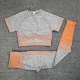 Crop Top Leggings Gym Sets