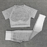 Crop Top Leggings Gym Sets
