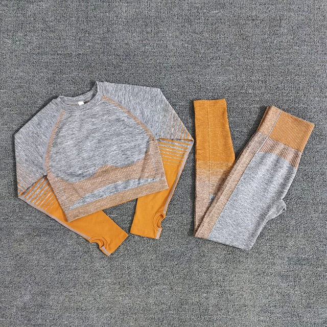 Crop Top Leggings Gym Sets
