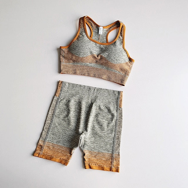Crop Top Leggings Gym Sets
