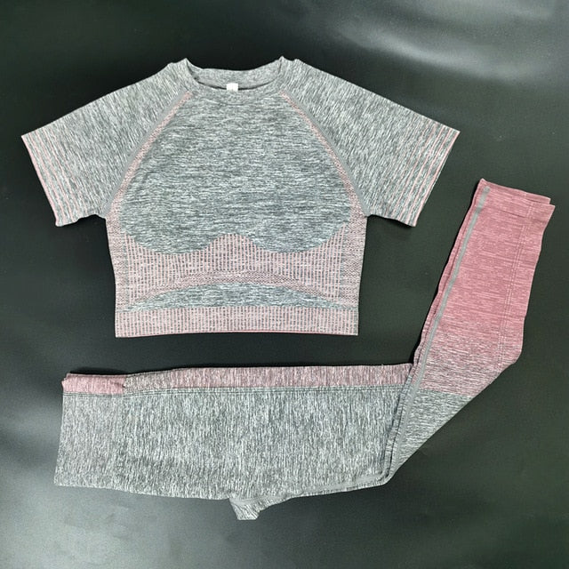 Crop Top Leggings Gym Sets