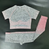 Crop Top Leggings Gym Sets